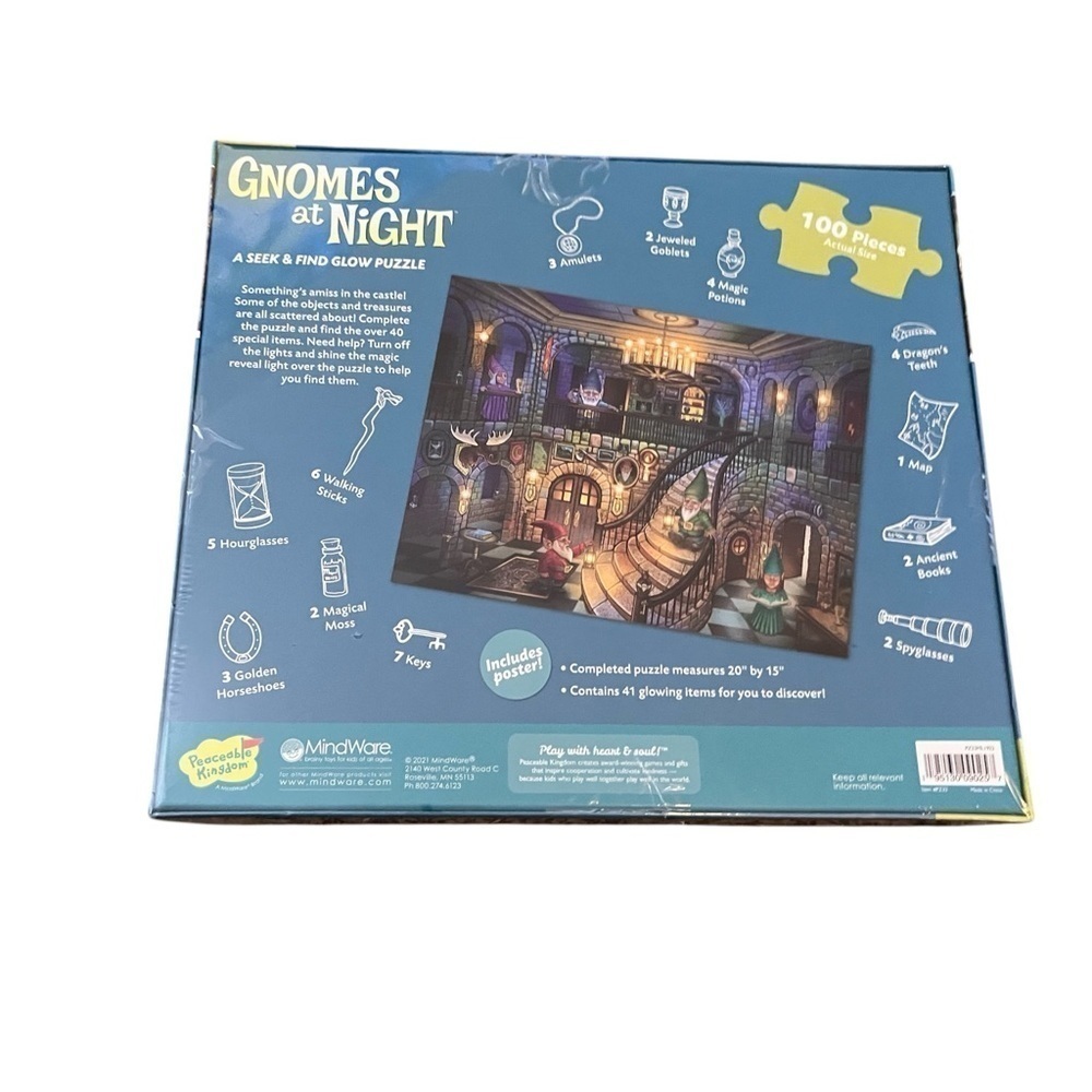 Gnomes at Night Seek and Find Glow Puzzle - Picture 2 of 2